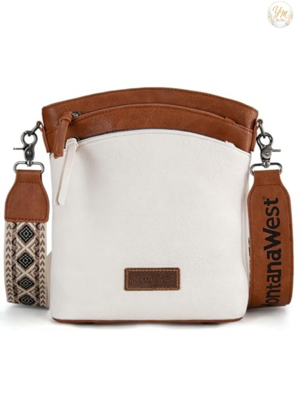 Eco-Friendly Anti-Scratch Multi Zip Crossbody Bag with Guitar Strap